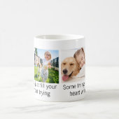 Cute Pet Dog Quote Custom 4 Photo Collage Koffiemok (Center)