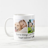 Cute Pet Dog Quote Custom 4 Photo Collage Koffiemok (Links)