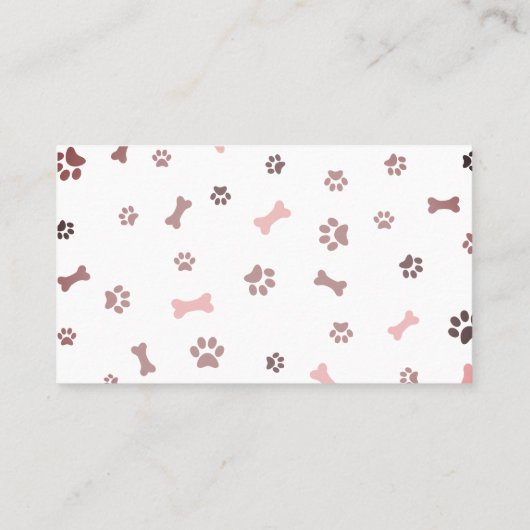 Cute Pet Dog Sitting Boarding Daycare Visitekaartje (Achterkant)