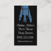 Cute Pet en House Sitter Cats in Window Visitekaartje (Voorkant)