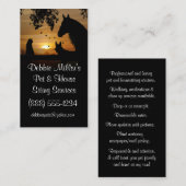 Cute Pet en Housesitting Dog Cat Horse Visitekaartje (Voorkant / Achterkant)