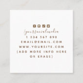 Cute Pet Face Dog Salon and Spa Funny Veterinarian Vierkante Visitekaartje (Achterkant)