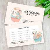 Cute Pet Grooming Salon Appointment Reminder Card Afsprakenkaartje