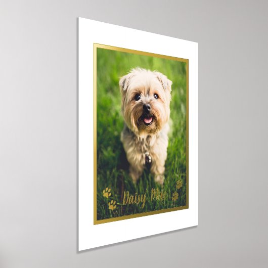 Cute Pet Lovers Persoonlijke Dog Foto Folie Afdrukken (Laagn)