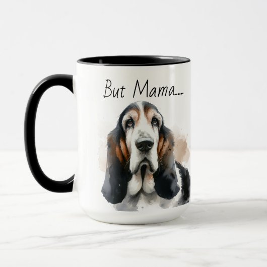  Cute Pet Mama Basset Hound Personalize Mug Mok (Links)