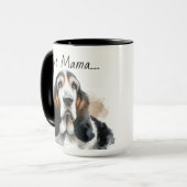  Cute Pet Mama Basset Hound Personalize Mug Mok (Voorkant links)