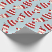 Cute Pet/Mittens Pattern Wrapping Paper Cadeaupapier (Hoek)