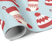 Cute Pet/Mittens Pattern Wrapping Paper Cadeaupapier (Rol Hoek)