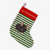Cute Pet Mouse Kerstmis stoppen Kleine Kerstsok (Voorkant (Hangend))