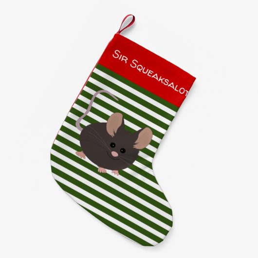 Cute Pet Mouse Kerstmis stoppen Kleine Kerstsok (Voorkant (Hangend))
