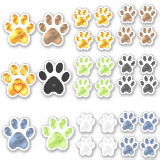 Cute Pet Paw Collectie Sticker (Voorkant)
