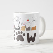 Cute Pet Paw Love Mug Grote Koffiekop (Voorkant rechts)