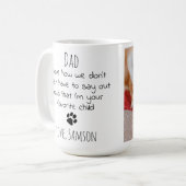 Cute Pet Photo Dog Dad Coffee Mok (Voorkant links)