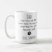 Cute Pet Photo Dog Dad Coffee Mok (Links)