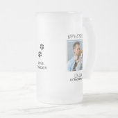 Cute Pet Photo Dog Dad Fathers Day Matglas Bierpul (Voorkant rechts)