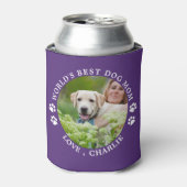 Cute Pet Photo Personalized Worlds Best Dog Mam Blikjeskoeler (Blikje Voorkant)