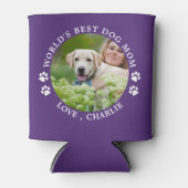 Cute Pet Photo Personalized Worlds Best Dog Mam Blikjeskoeler (Voorkant)