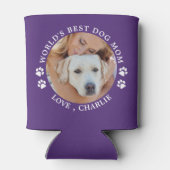 Cute Pet Photo Personalized Worlds Best Dog Mam Blikjeskoeler (Achterkant)