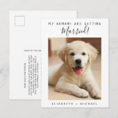 Cute Pet Photo Verloving Aankondigingskaart (Voorkant / Achterkant)