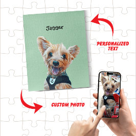 Cute Pet Photo with Pet Name Dog or Cat Portrait  Legpuzzel
