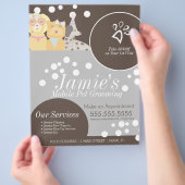 Cute Pet Services Verzorging Hond Bubbles Flyer (Hand)