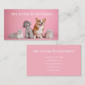 Cute Pet Sitter Dog Grooming Visitekaartje (Voorkant / Achterkant)
