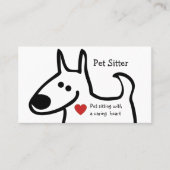 Cute Pet Sitter Visitekaartjes (Voorkant)