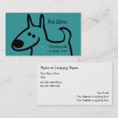 Cute Pet Sitter Visitekaartjes (Voorkant / Achterkant)