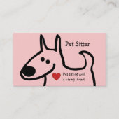 Cute Pet Sitter Visitekaartjes (Voorkant)