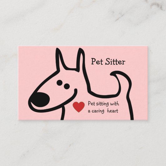 Cute Pet Sitter Visitekaartjes (Voorkant)