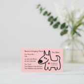 Cute Pet Sitter Visitekaartjes (Staand voorkant)