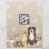 Cute Pet Sitting Dog Walker Custom Promotional Flyer (Achterkant)