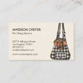 Cute Pet Sitting Service Visitekaartje (Voorkant)