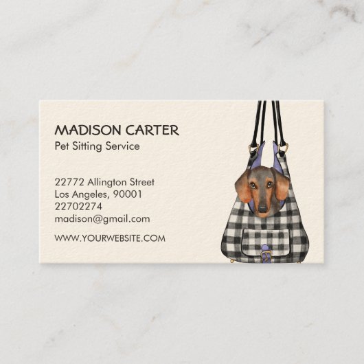 Cute Pet Sitting Service Visitekaartje (Voorkant)