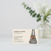 Cute Pet Sitting Service Visitekaartje (Staand voorkant)