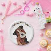 Cute Pet Terrier Dog Papieren Bordje (Feest)