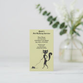 Cute Pet Walking Service Visitekaartje (Staand voorkant)