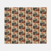 Cute Pet Warm Fleece Blanket Deken (Voorkant (Horizontaal))