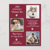 Cute Pet Year in Review Custom Dog Photo Collage H Briefkaart (Voorkant)