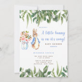 Cute Peter Rabbit Baby shower Invitation Kaart (Voorkant)
