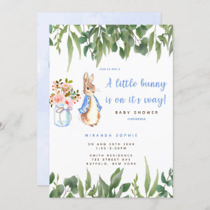 Cute Peter Rabbit Baby shower Invitation Kaart