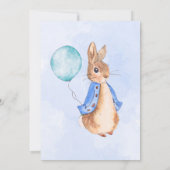 Cute Peter Rabbit Baby shower Kaart (Achterkant)