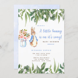 Cute Peter Rabbit Baby shower Kaart