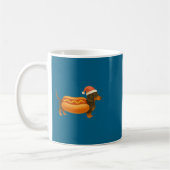 Cute Petite Christmas Funny Hot Dog Dachshund Prem Koffiemok (Links)