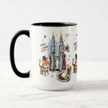 Cute Petronas-toren Kuala Lumpur Doodle Art