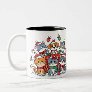 Cute Pets Collection – Stylish Minimal Mug Tweekleurige Koffiemok