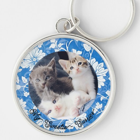 Cute Pets Lover Photo Keychain (Voorkant)