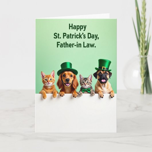 Cute Pets Peek Greeting Card Kaart (Voorkant)