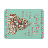 Cute Pets Watercolour Family Christmas Magnet  Magneet (Horizontaal)