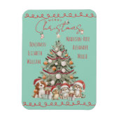 Cute Pets Watercolour Family Christmas Magnet  Magneet (Verticaal)